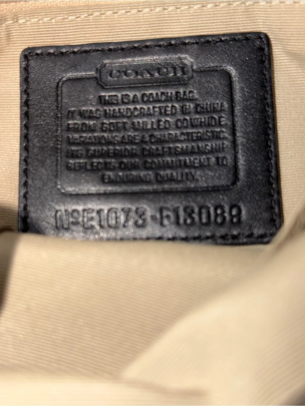 Coach Black Pebbled Leather Buckle-Accent Tote:F18089
